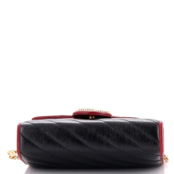 Gucci GG Marmont Chain Wallet Diagonal Quilted Leather Mini reb-758-091725 - Picture 4 of 6